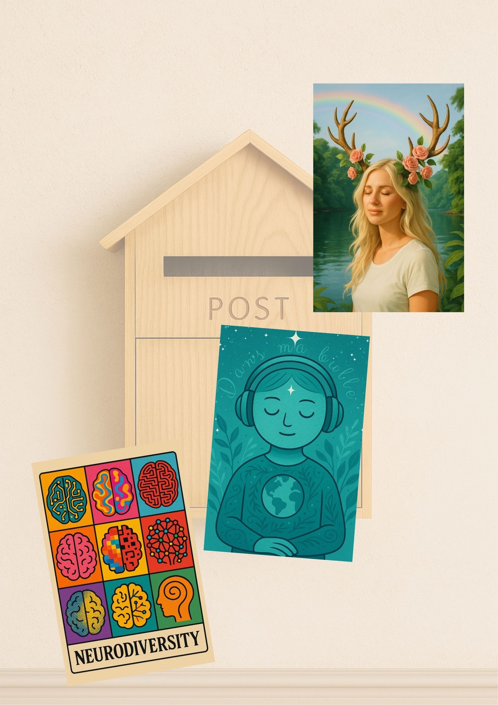 3 post cards
